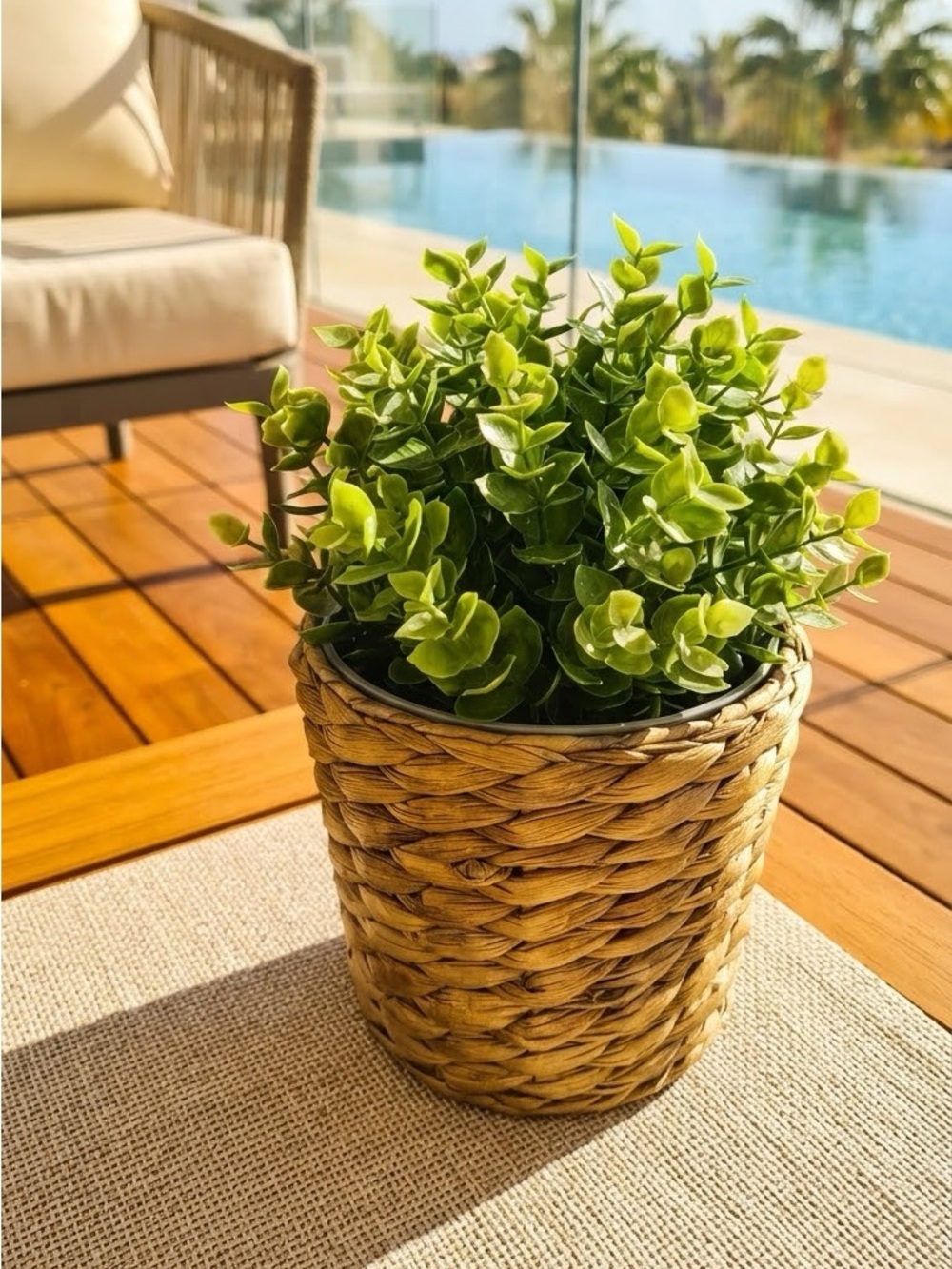 IKEA® DRUVFLÄDER 2 Pieces Plant Pot Seagrass Brown 9"